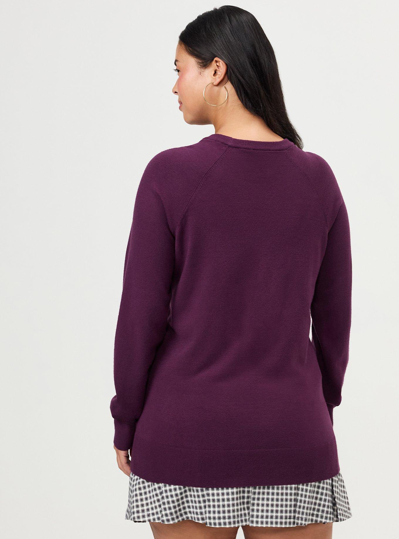 Everyday Soft Crew Pullover Sweater, POTENT PURPLE, alternate