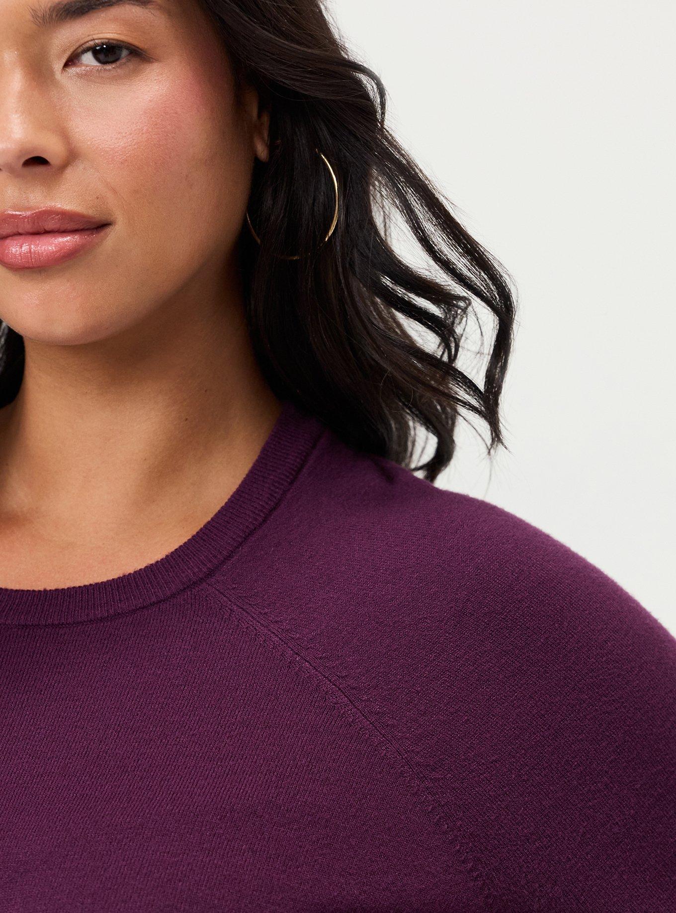 Everyday Soft Crew Pullover Sweater, POTENT PURPLE, alternate