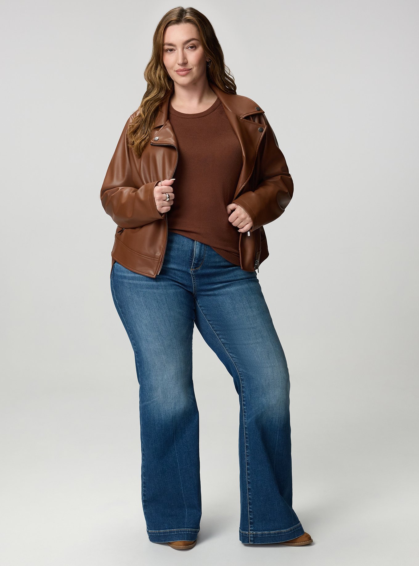 Everyday Soft Crew Pullover Sweater, CAPPUCCINO, alternate