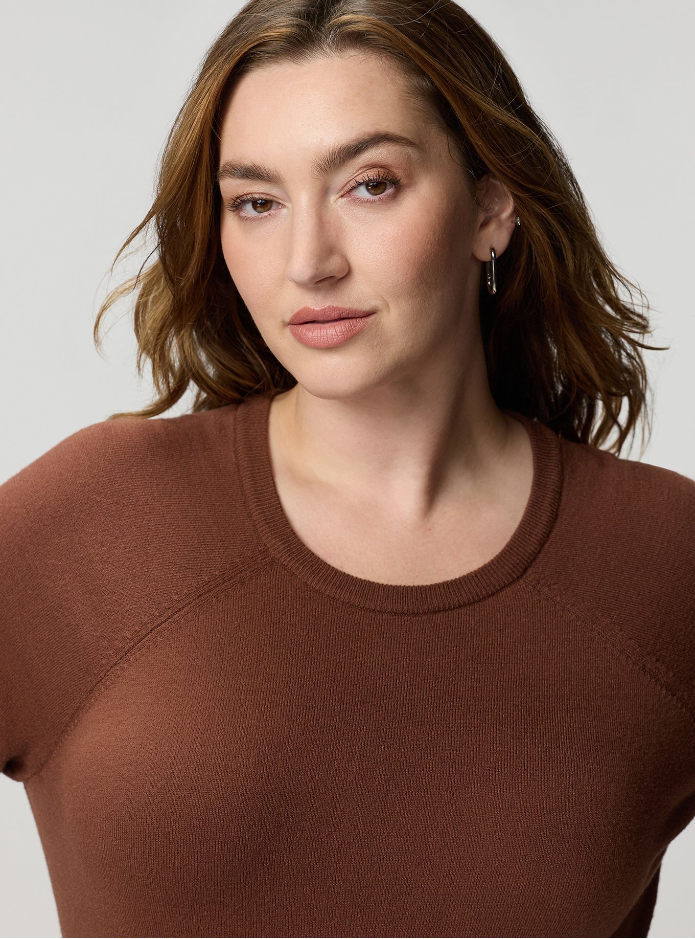 Everyday Soft Crew Pullover Sweater, CAPPUCCINO, alternate