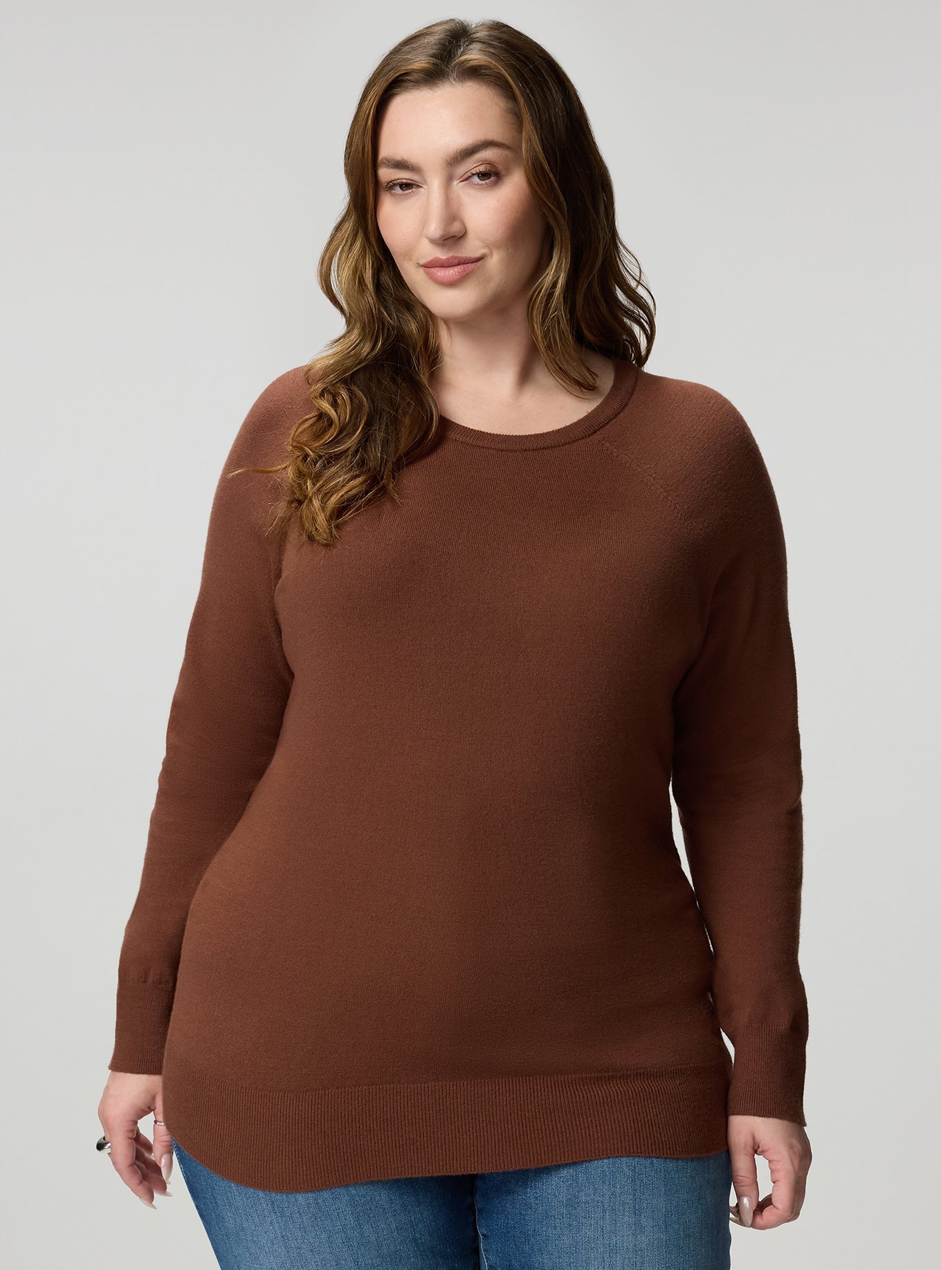 Everyday Soft Crew Pullover Sweater, CAPPUCCINO, hi-res