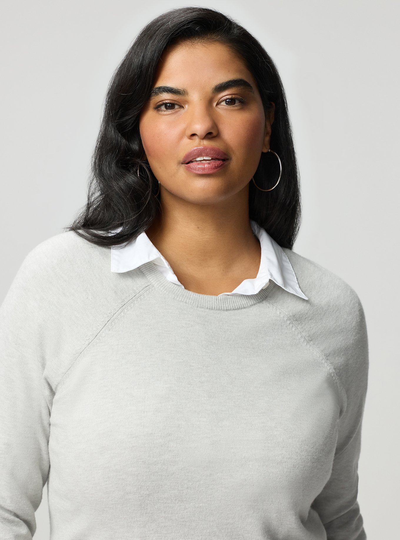 Everyday Soft Crew Pullover Sweater, LIGHTEST HEATHER GREY, alternate