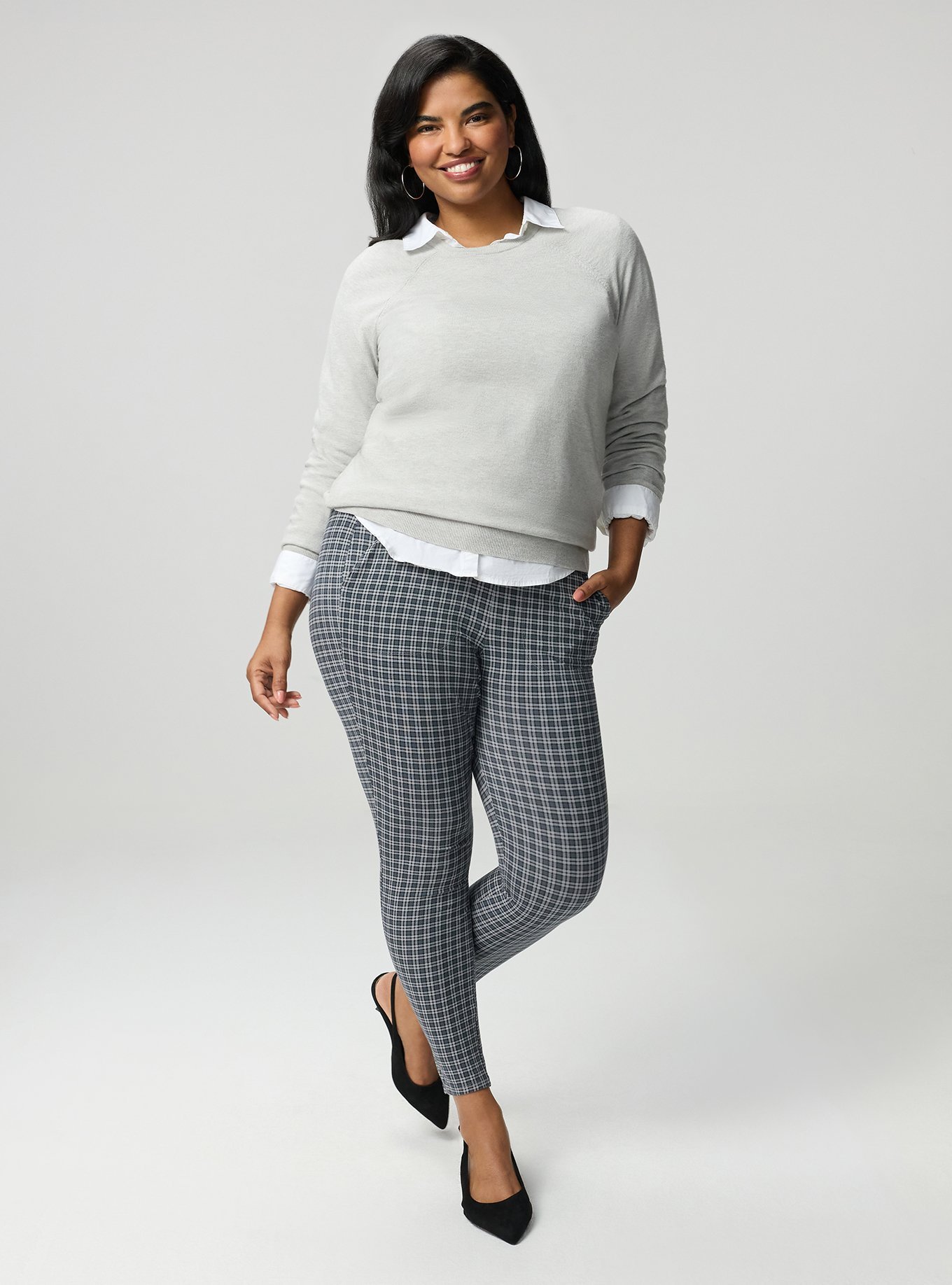 Everyday Soft Crew Pullover Sweater, LIGHTEST HEATHER GREY, alternate
