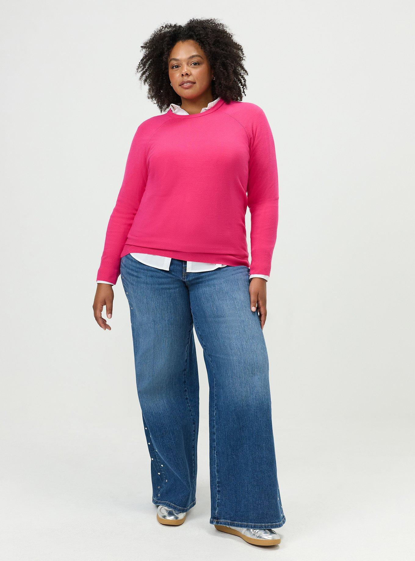 Everyday Soft Crew Pullover Sweater, BEETROOT PURPLE, alternate