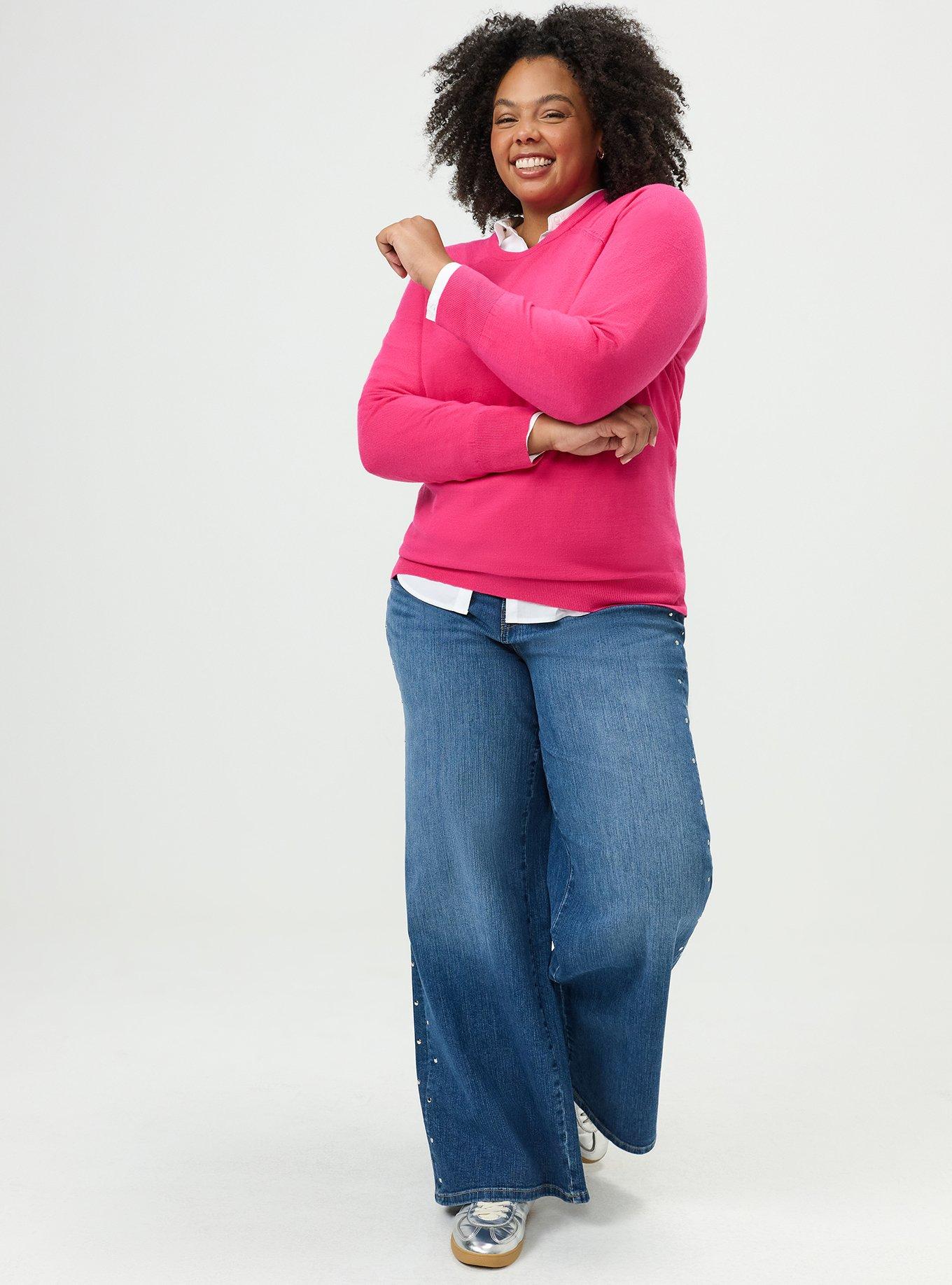 Everyday Soft Crew Pullover Sweater, BEETROOT PURPLE, alternate
