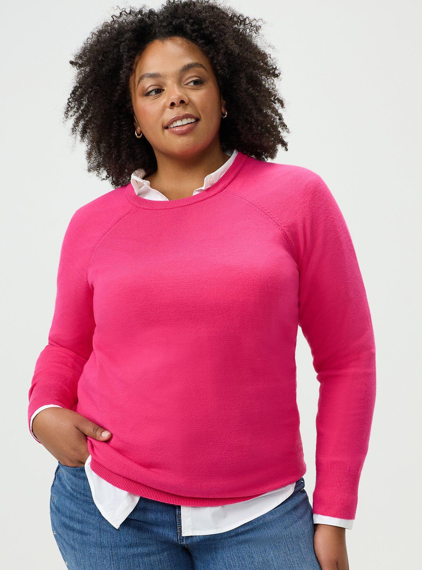 Everyday Soft Crew Pullover Sweater, BEETROOT PURPLE, hi-res