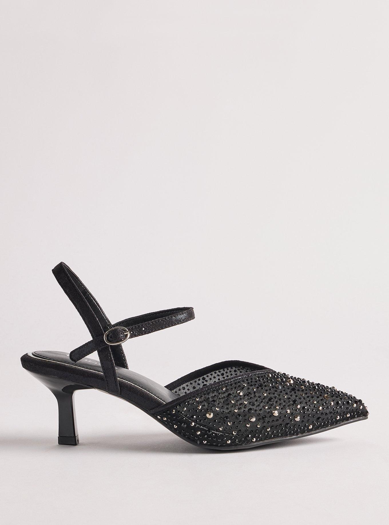 Pointed Toe Embellished Mule (WW), BLACK, alternate