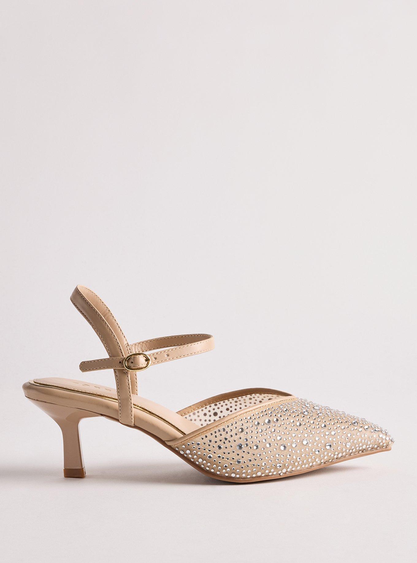 Pointed Toe Embellished Mule (WW), NUDE, alternate