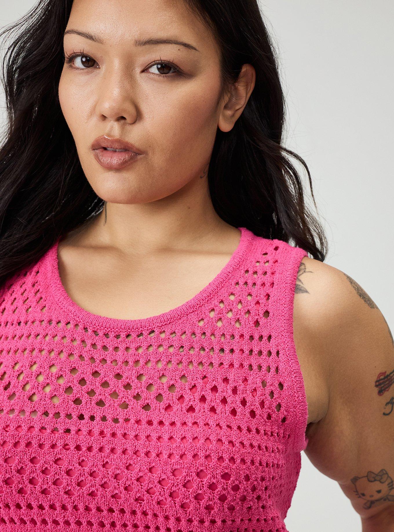 Open Stitch Midi Dress, BEETROOT PURPLE, alternate