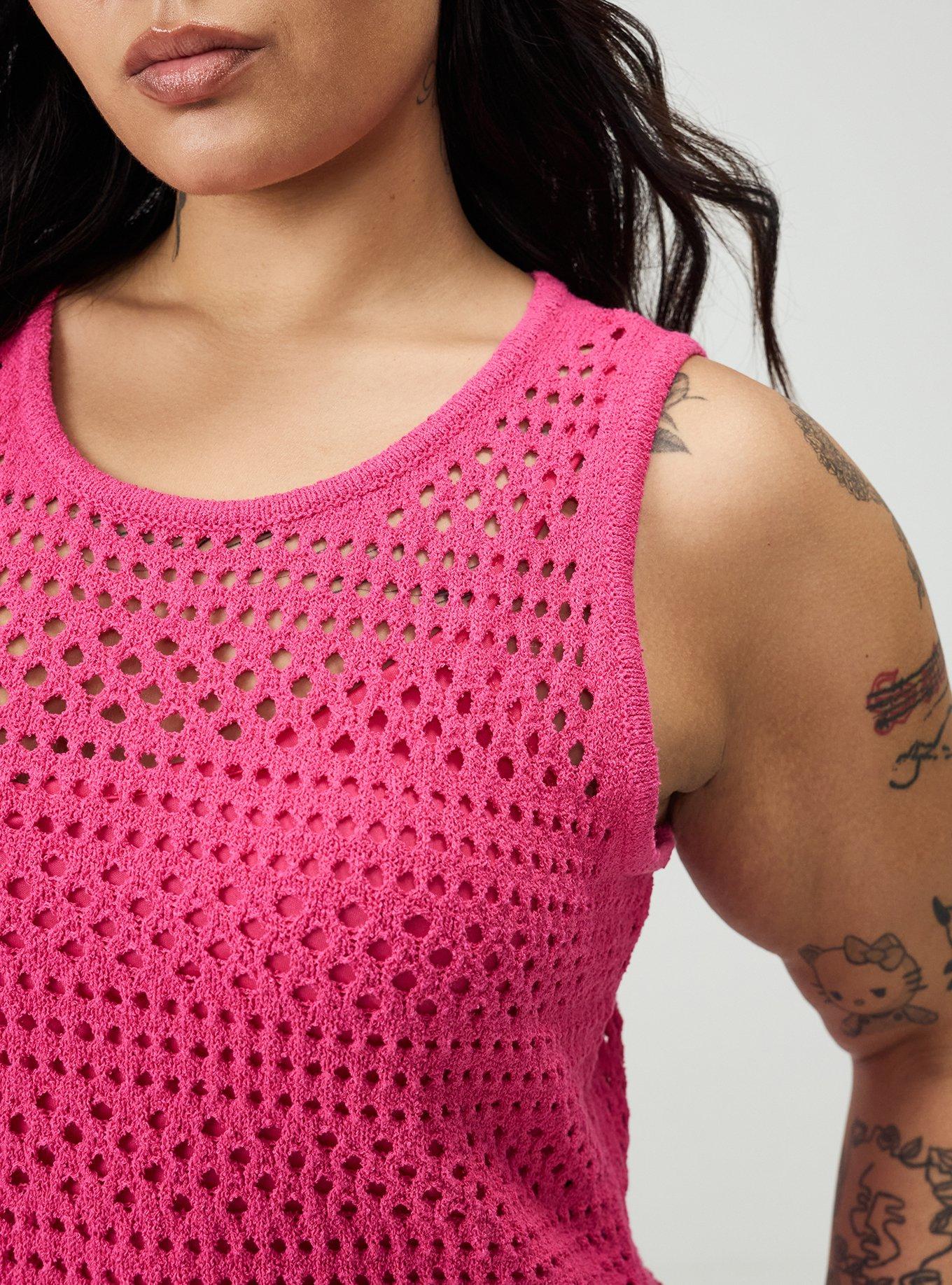 Open Stitch Midi Dress, BEETROOT PURPLE, alternate
