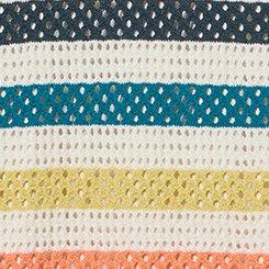 Open Stitch Midi Dress, POINTELLE BLANC DE BLANC RAINBOW MULTI STRIPE, swatch