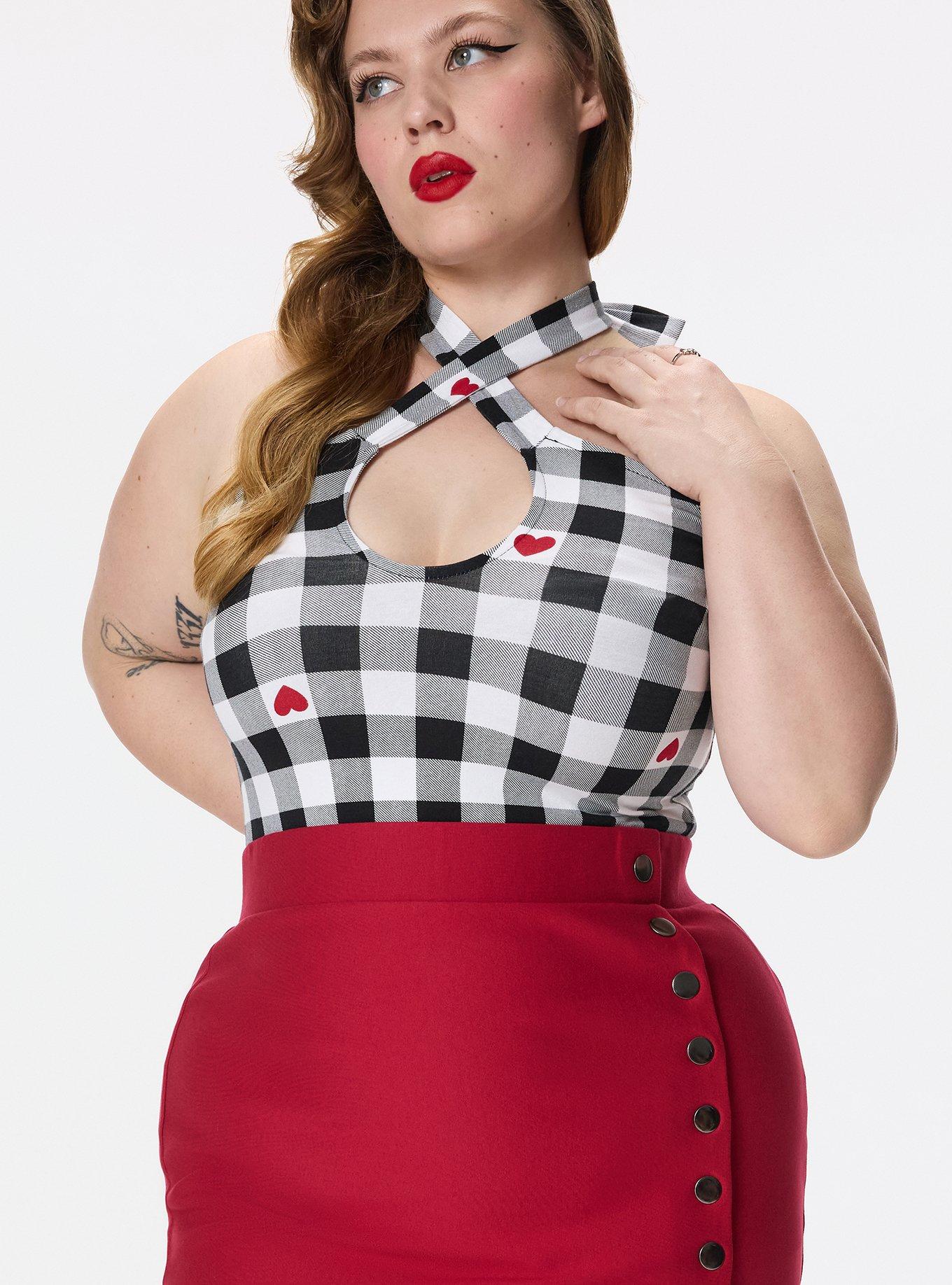Retro Chic Ponte Pencil Skirt, JESTER RED, alternate