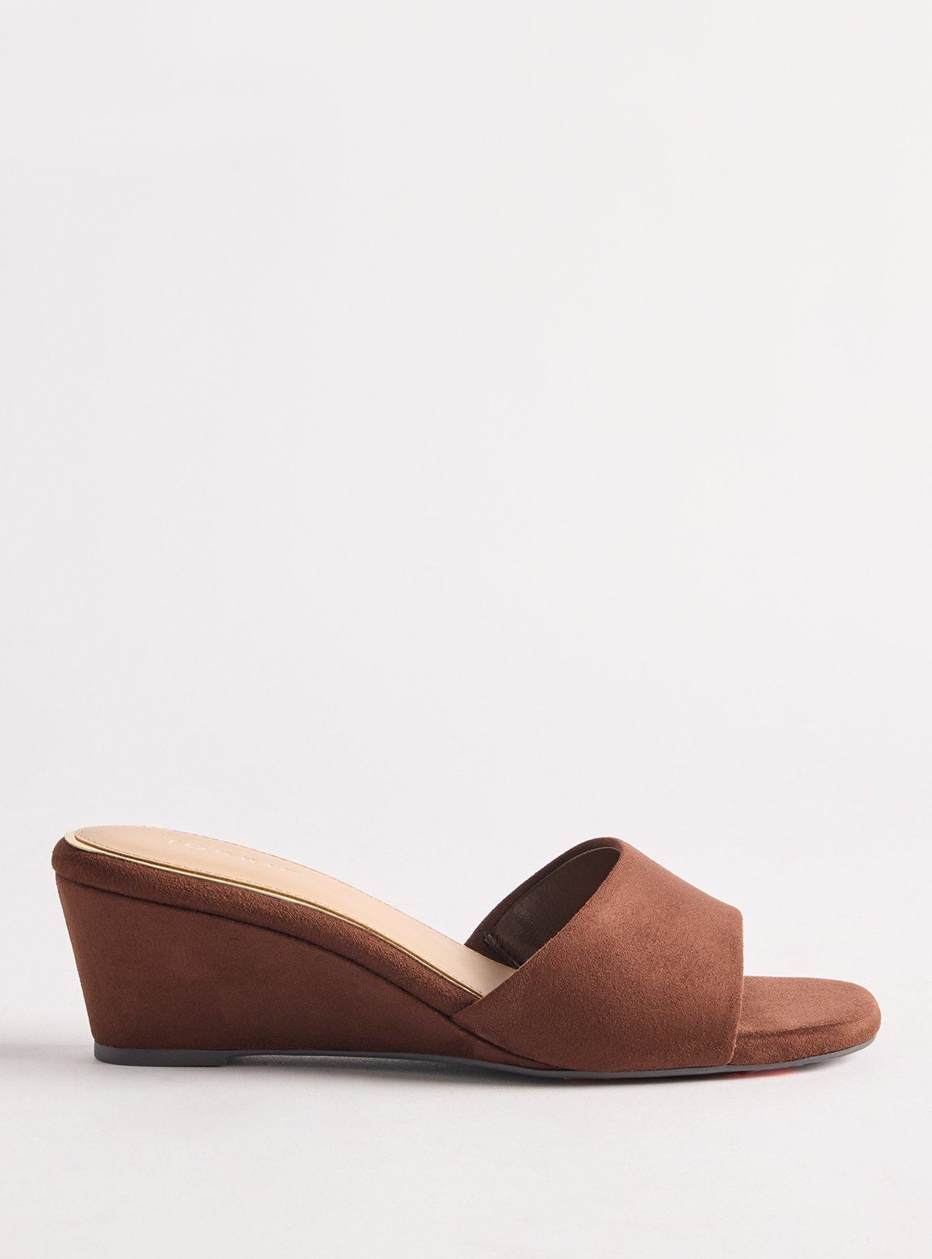 Single Strap Wedge (WW), DARK BROWN, alternate