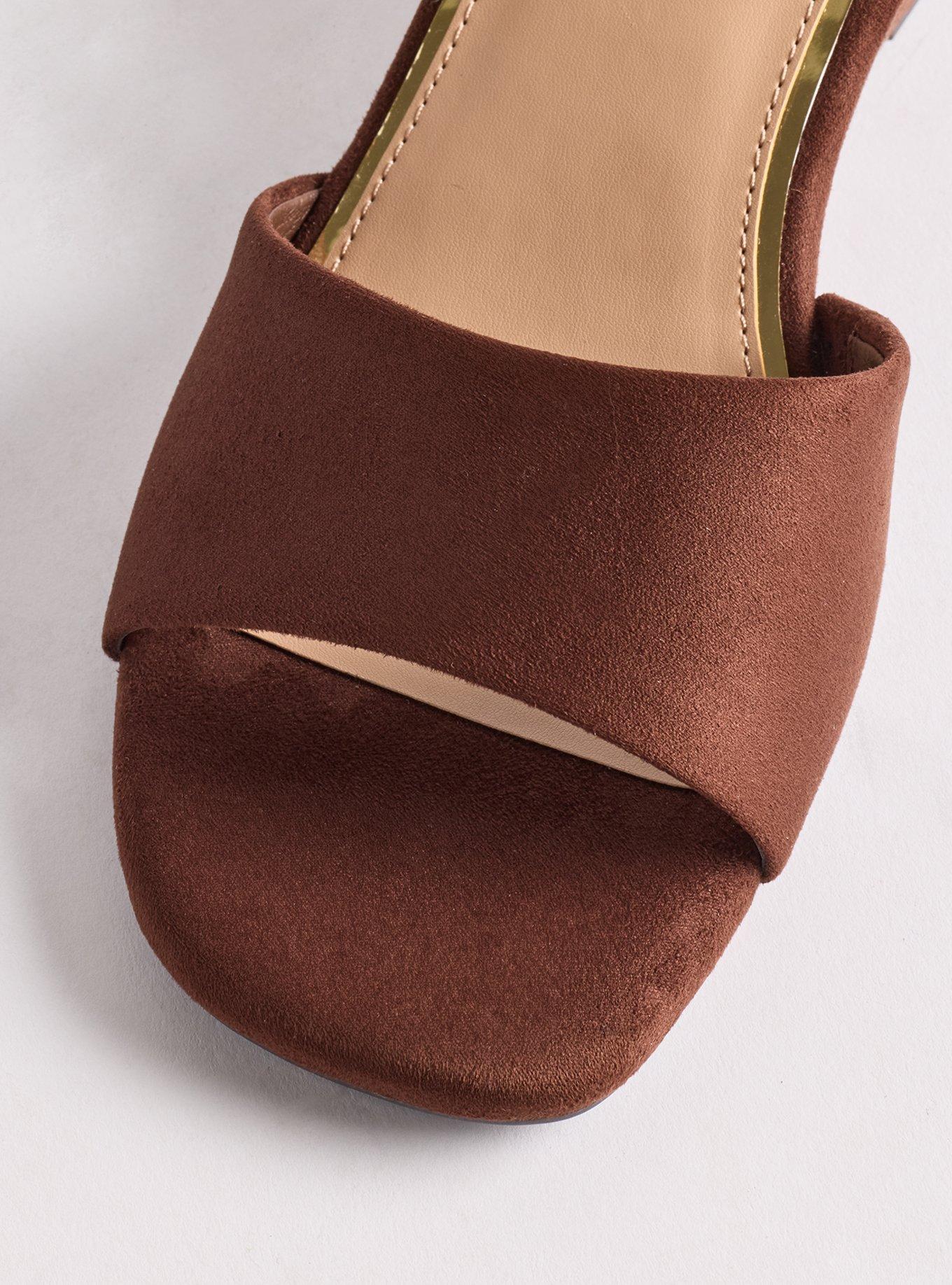 Single Strap Wedge (WW), DARK BROWN, alternate