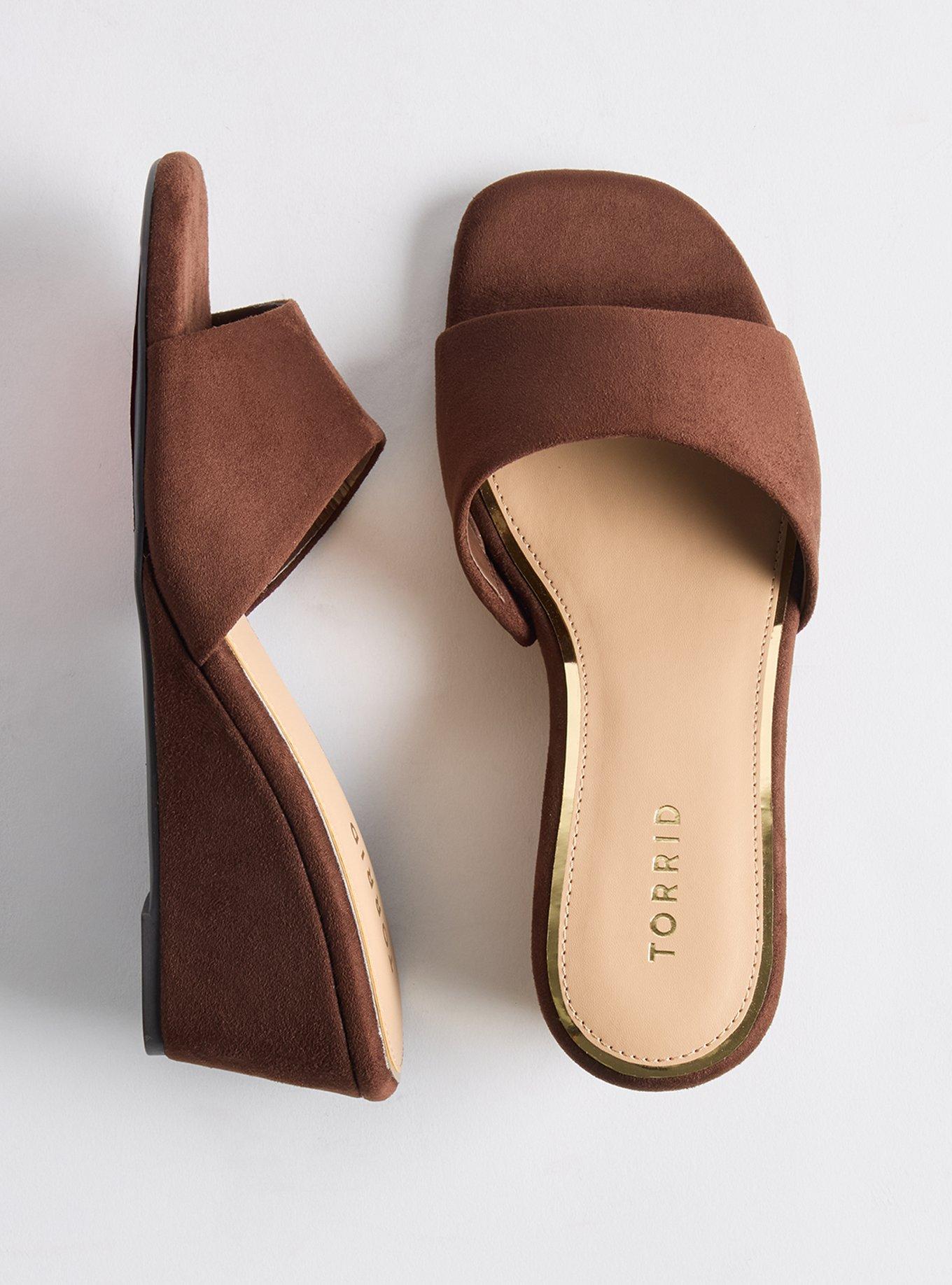Single Strap Wedge (WW), DARK BROWN, hi-res