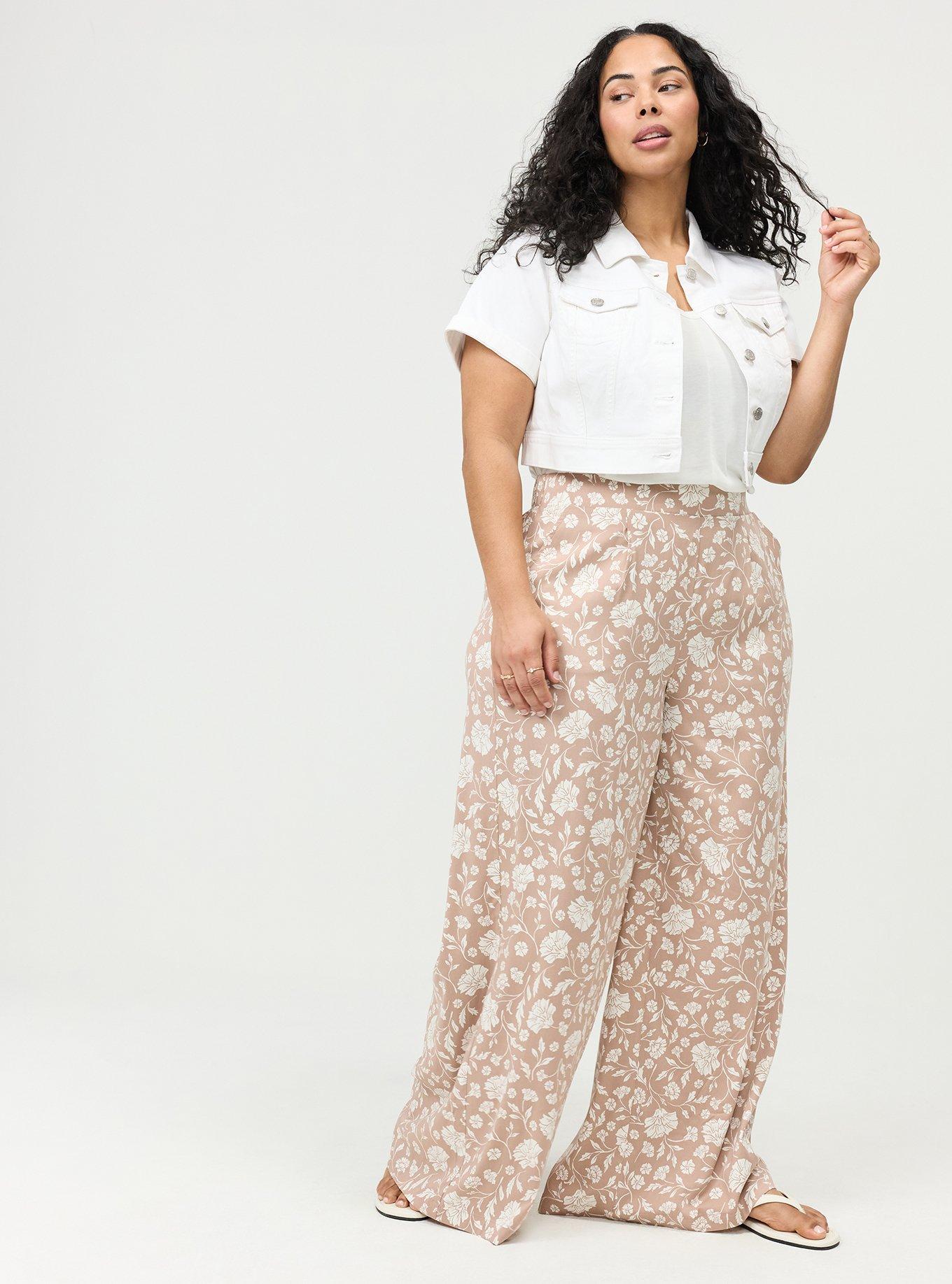 Plus Size - High-Rise Wide-Leg Stretch Challis Pant - Torrid