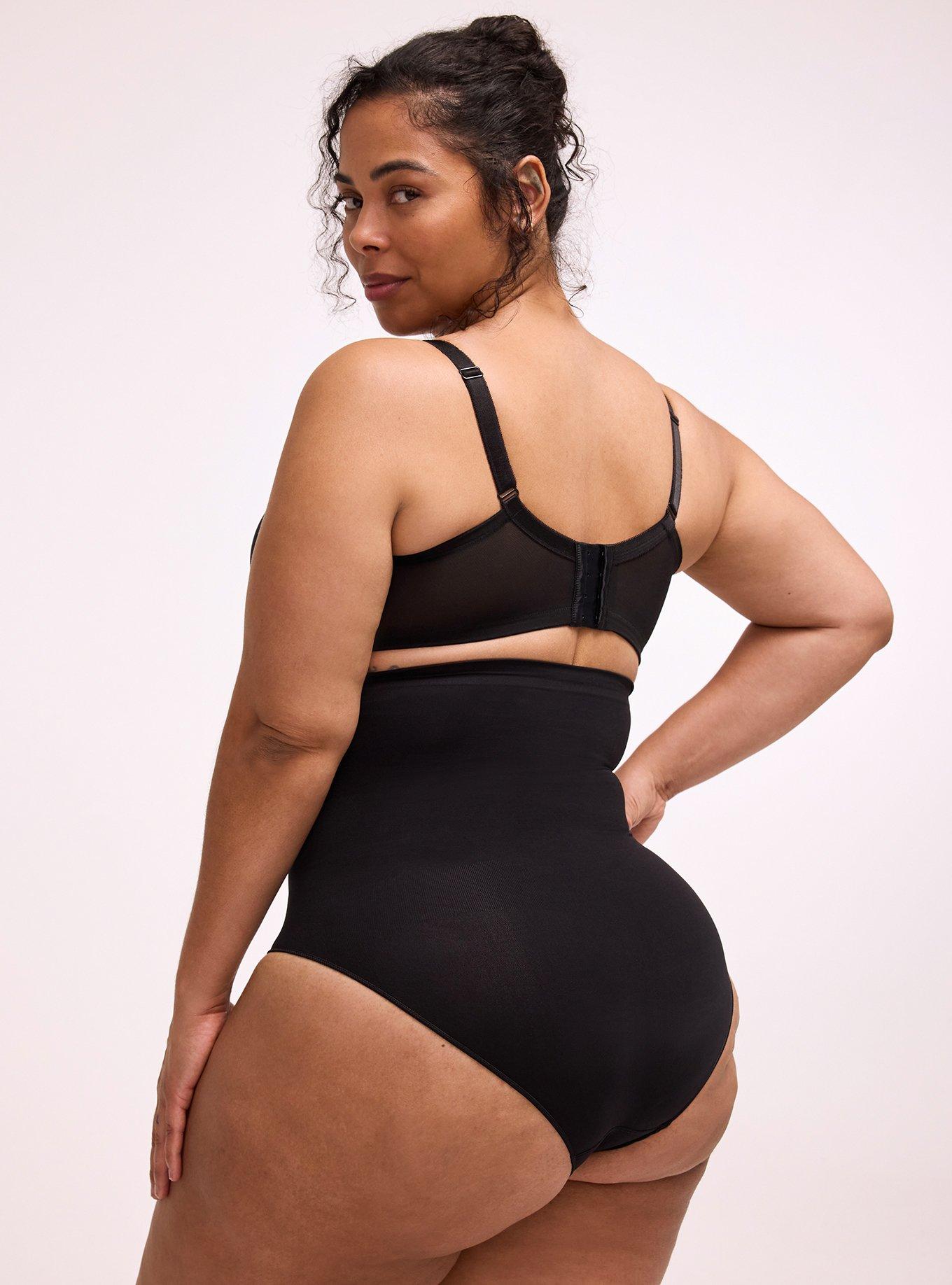 Level 2 Shaping Seamless Ultra High Waist Brief Panty, RICH BLACK, alternate