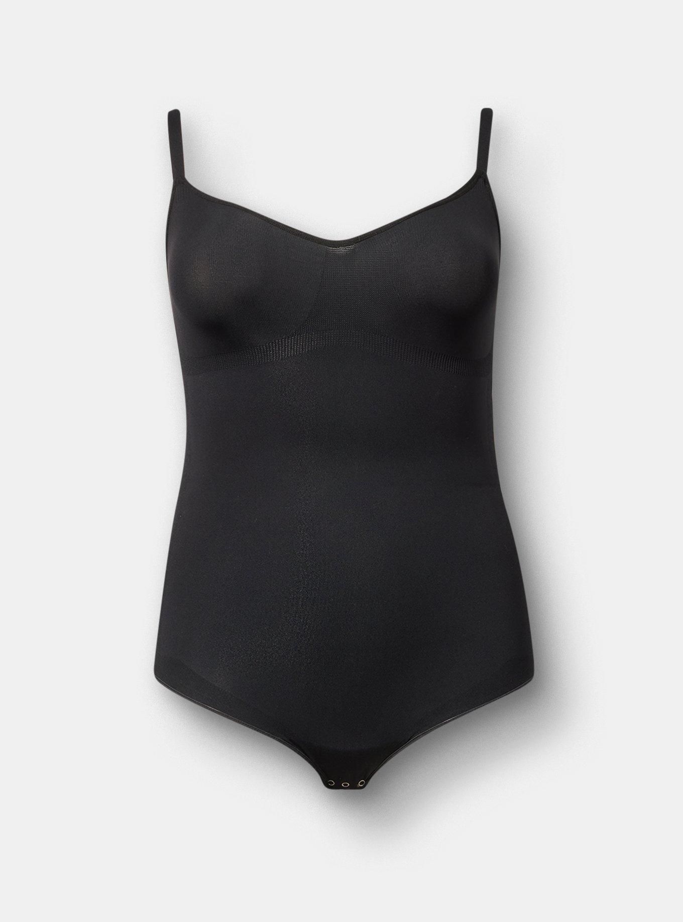 Level 2 Shaping Seamless Brief Bodysuit, RICH BLACK, flat