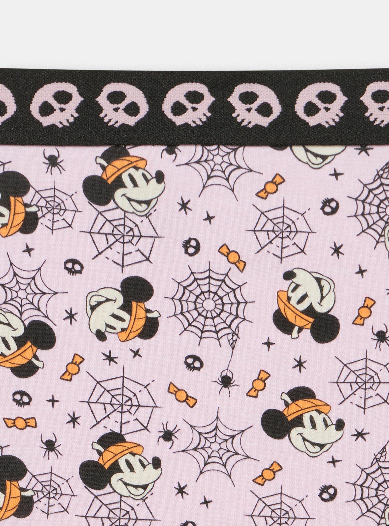 Plus Size Mickey Halloween Mid-Rise Cotton Cheeky Panty, MULTI, alternate