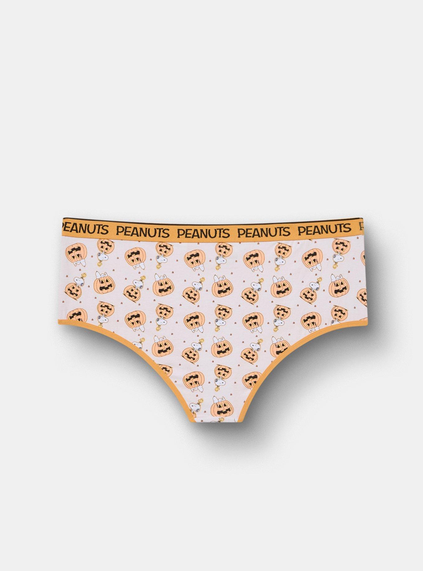 Plus Size Peanuts Halloween Mid-Rise Cotton Cheeky Panty, MULTI, alternate