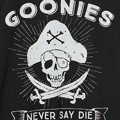 The Goonies Cotton Off-Shoulder Tee, GOONIES NEVER SAY DIE DEEP BLACK, swatch