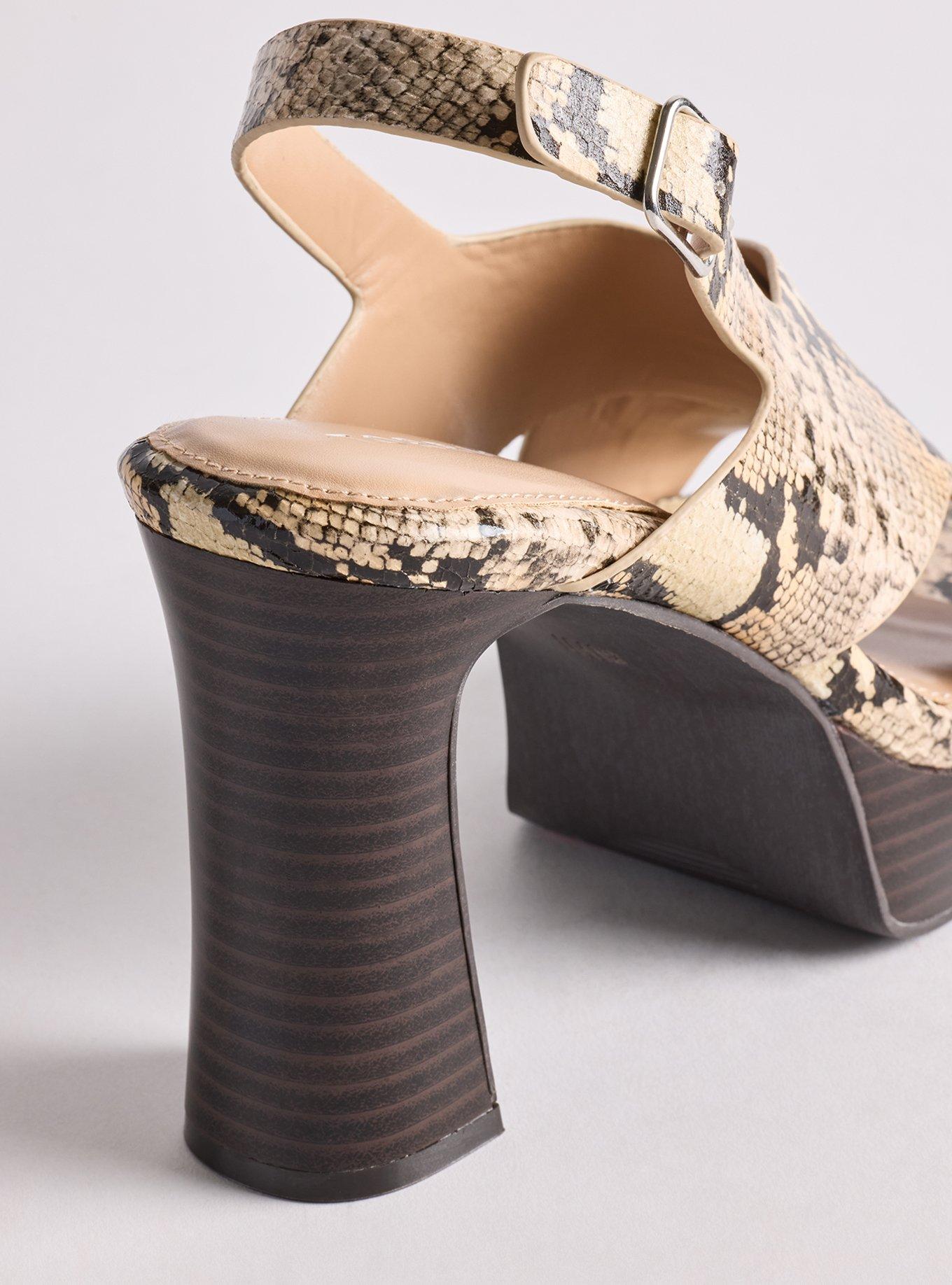 Plus Size Criss-Cross Faux Wood Heel (WW), SNAKE, alternate