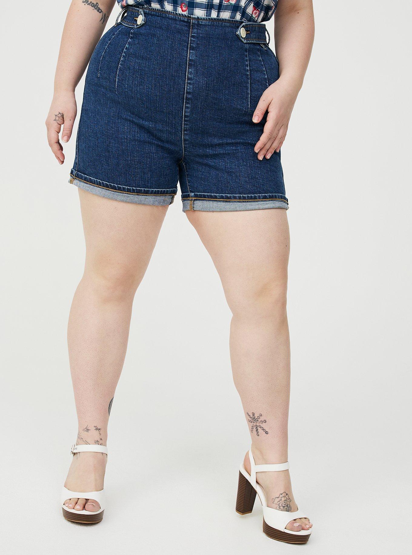 Retro Chic High Rise Denim Short, MEDIUM WASH, alternate
