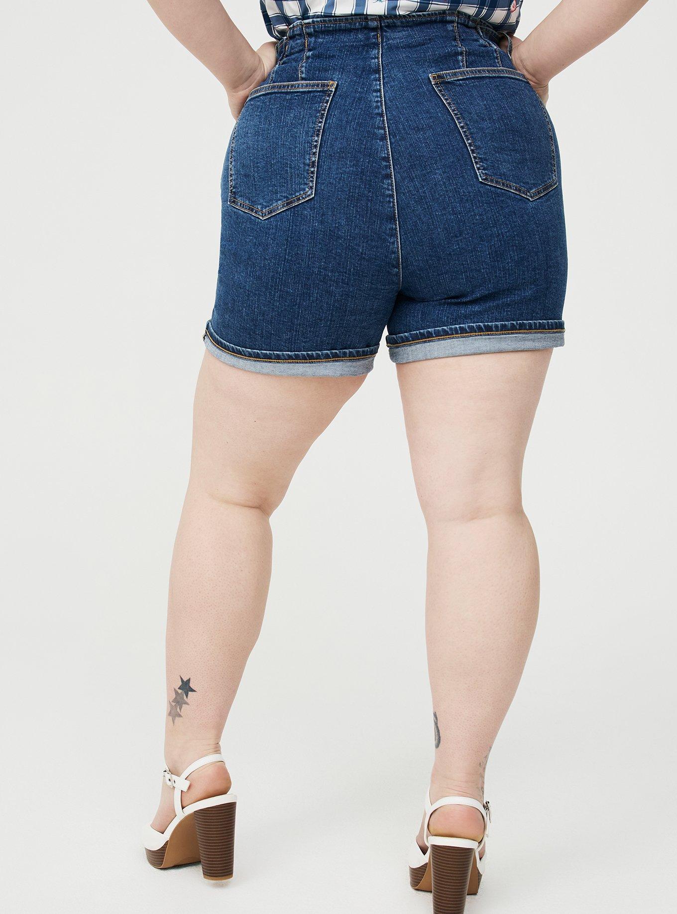 Retro Chic High Rise Denim Short, MEDIUM WASH, alternate