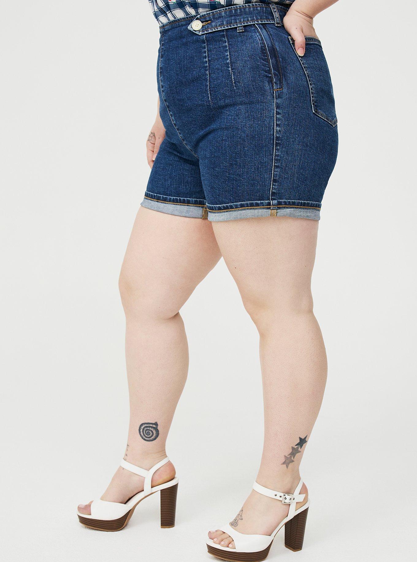 Retro Chic High Rise Denim Short, MEDIUM WASH, alternate