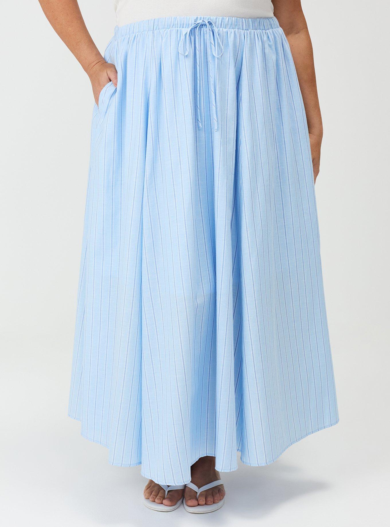 Maxi Skirt, BABY STRIPE BLUE, alternate