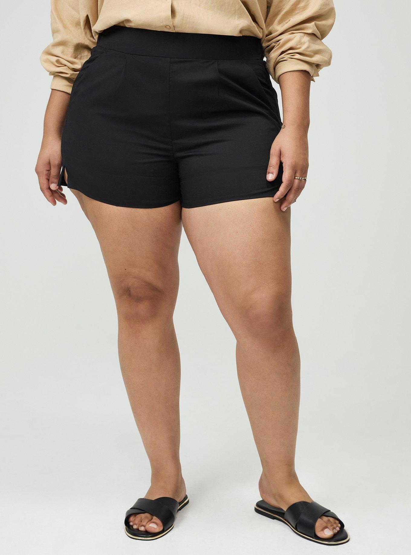 5'' Pull-On Poplin Short, DEEP BLACK, alternate