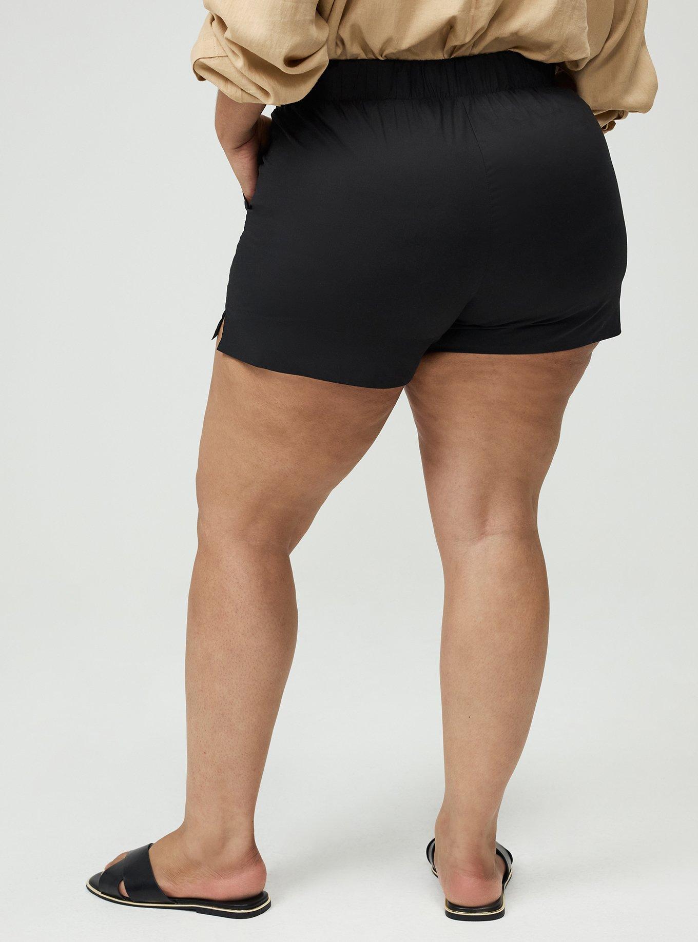 5'' Pull-On Poplin Short, DEEP BLACK, alternate