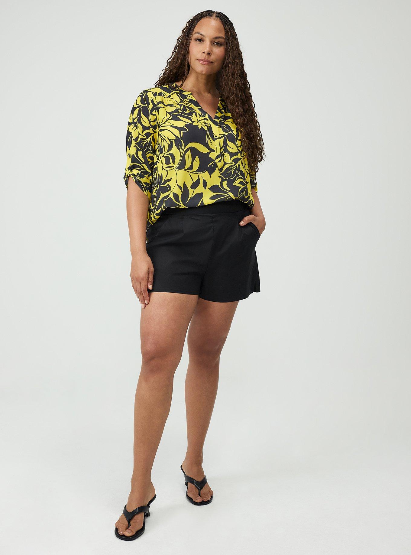 5'' Pull-On Poplin Short, DEEP BLACK, alternate