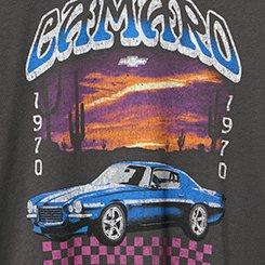 Chevrolet Camaro Classic Cotton Crew Tee, CAMARO 1970 VINTAGE BLACK, swatch