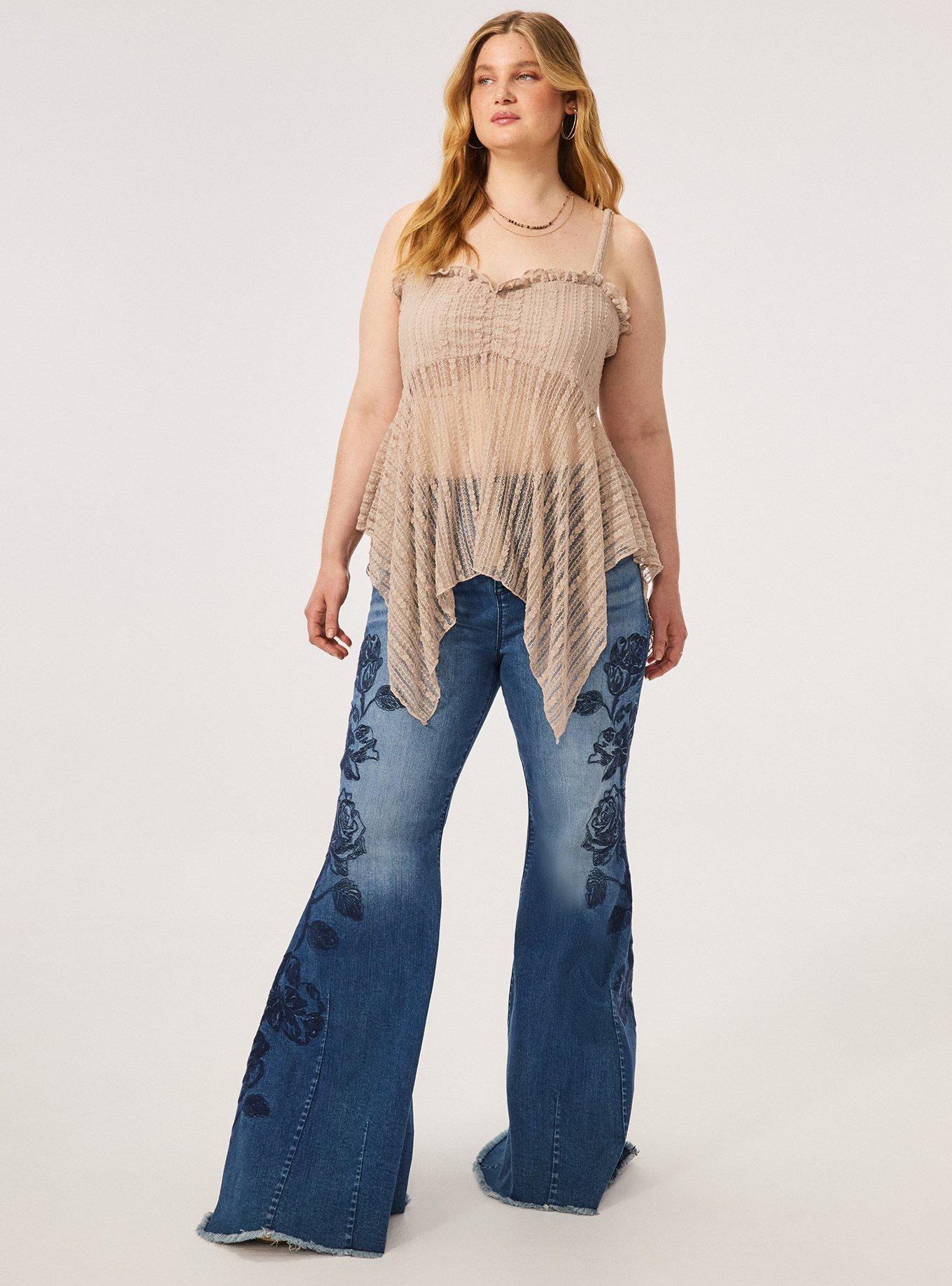Plus Size - Festi Hanky Hem Lace Cami - Torrid