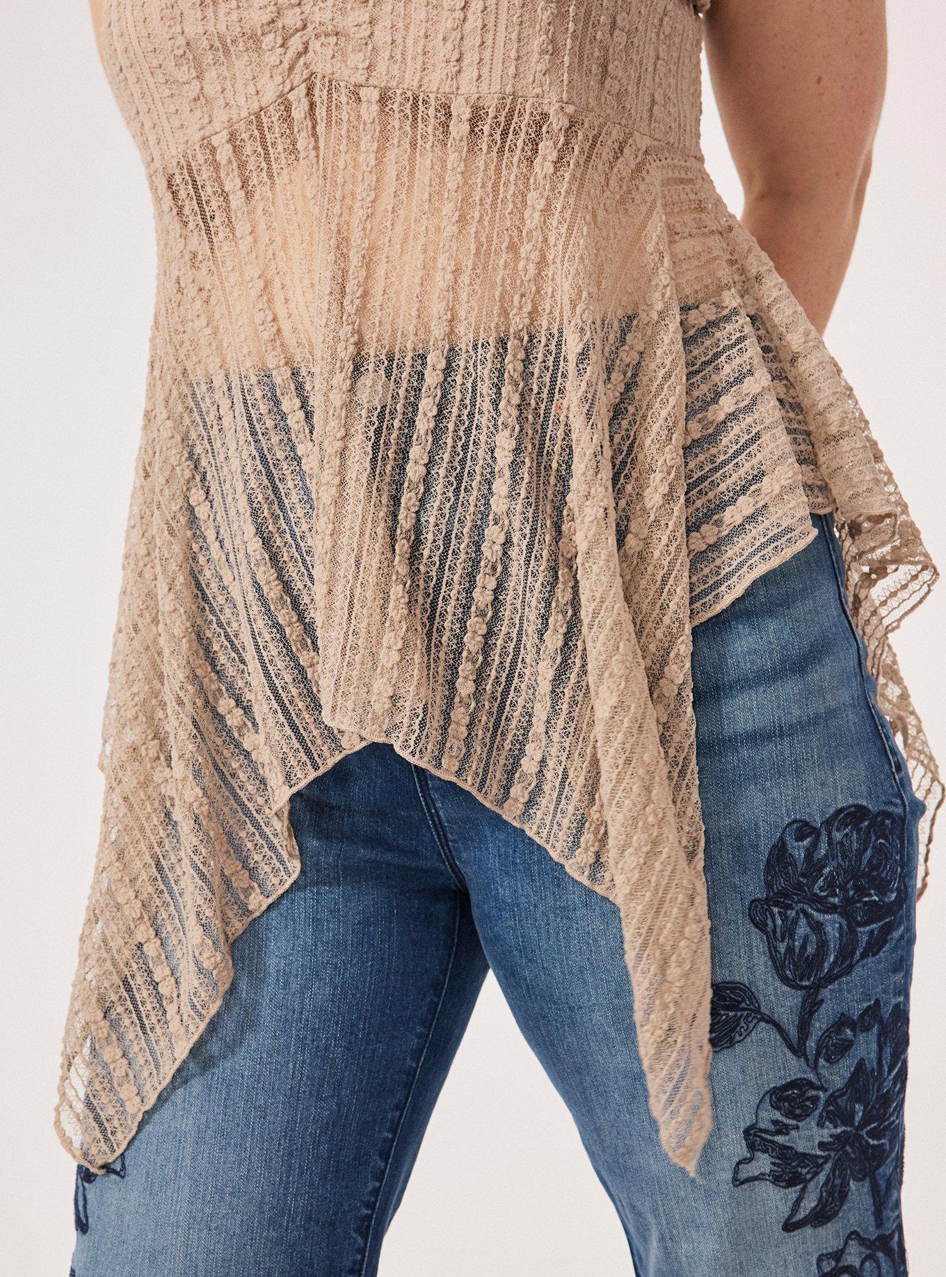 Festi Hanky Hem Lace Cami, MUSHROOM, alternate