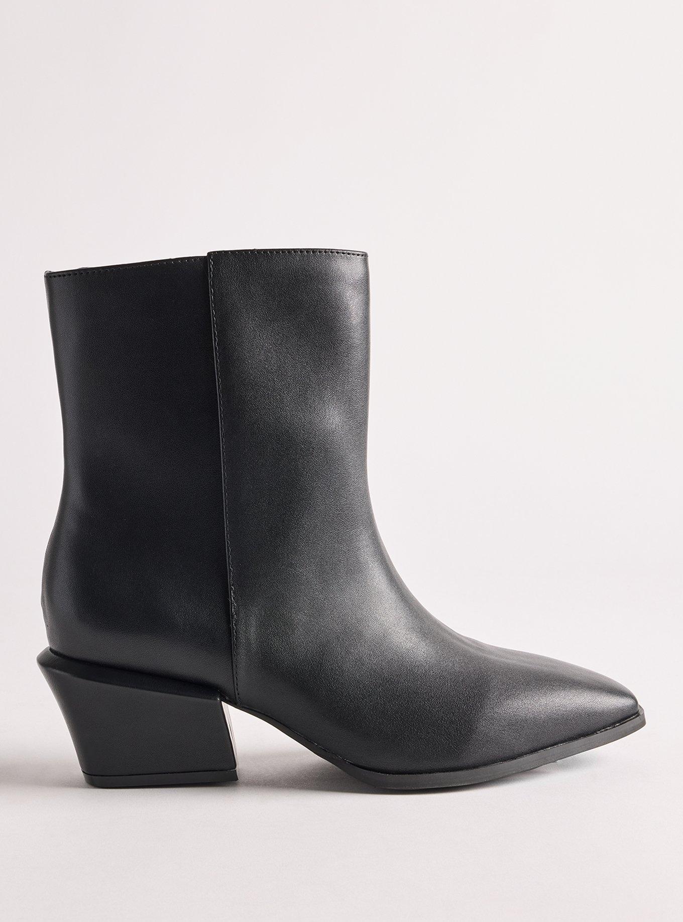 Plus Size Snip Toe Bootie (WW), BLACK, alternate
