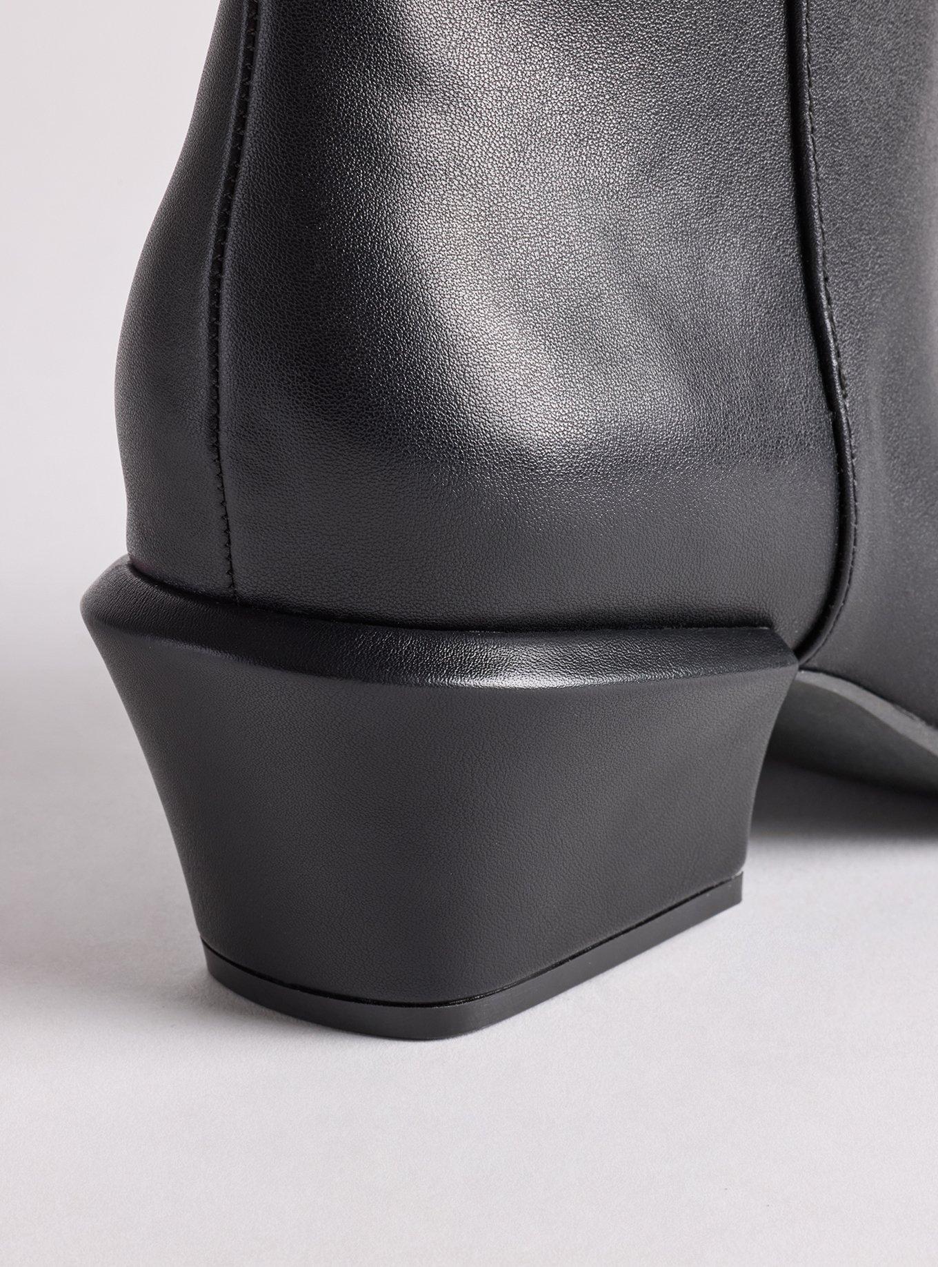 Plus Size Snip Toe Bootie (WW), BLACK, alternate