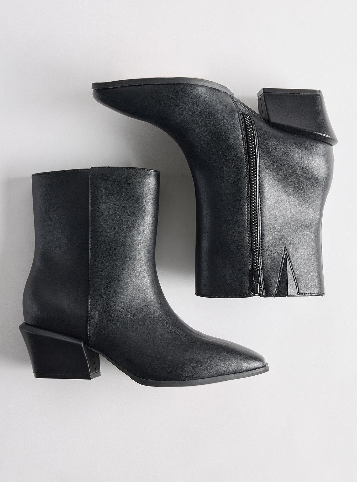 Plus Size Snip Toe Bootie (WW), BLACK, hi-res