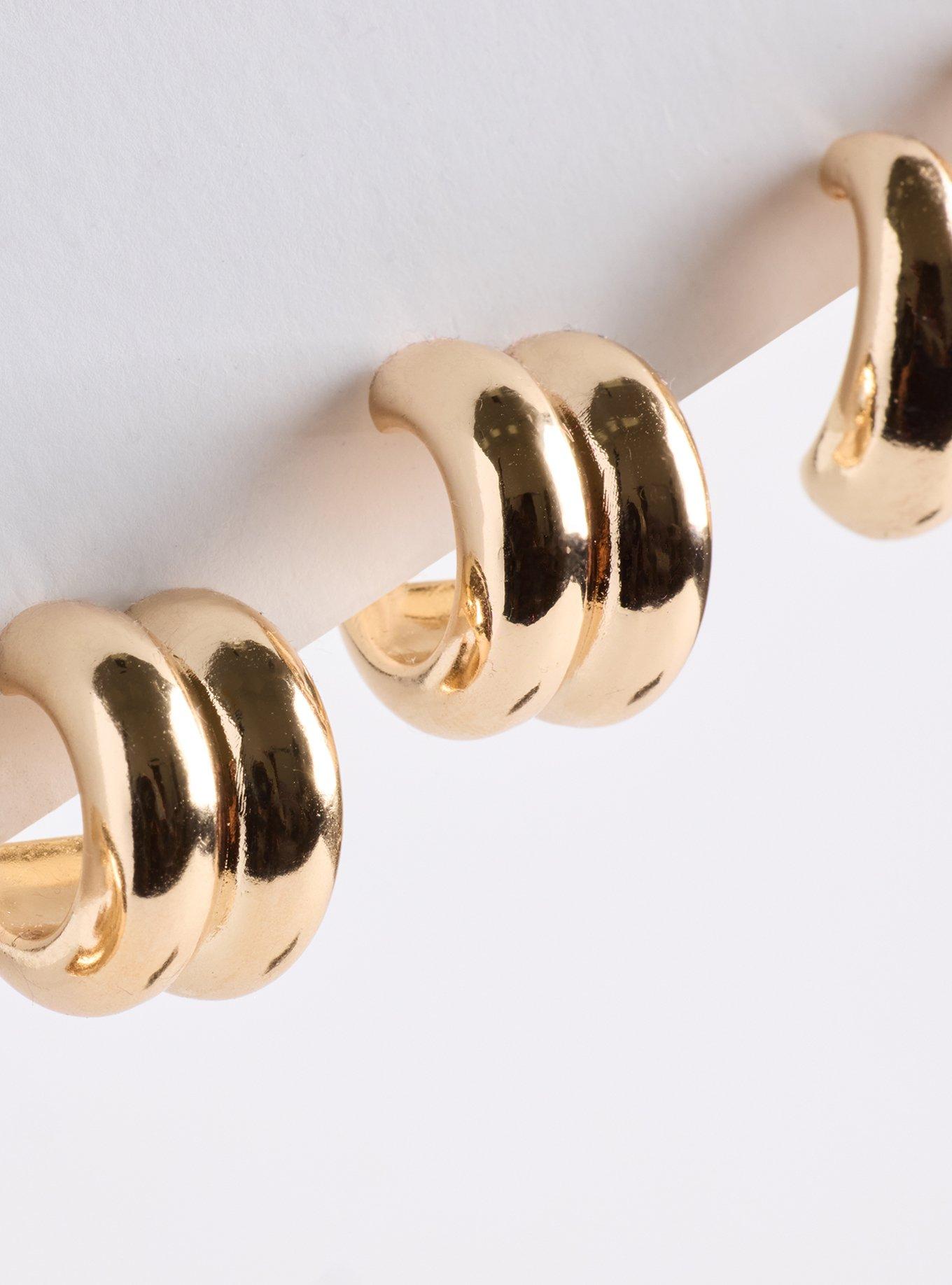Small Hoop Earring Set, , alternate