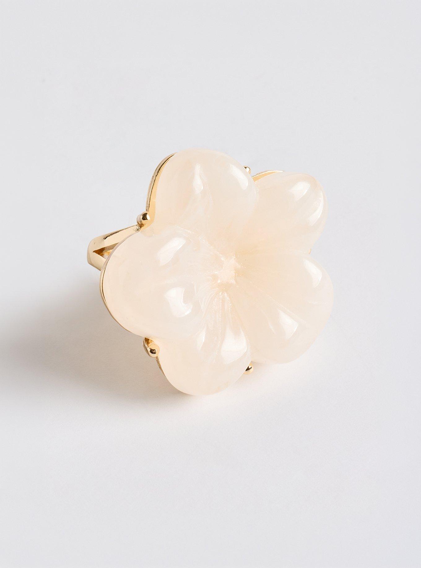 Hibiscus Statement Ring, GOLD, hi-res
