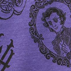 Disney Haunted Mansion Sleep Short, WELCOME FOOLISH MORTALS PURPLE, swatch