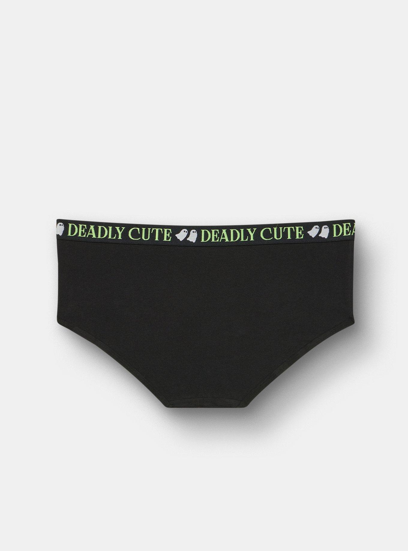 Cotton Mid-Rise Hipster Panty, DEADLY CUTE RICH BLACK, alternate