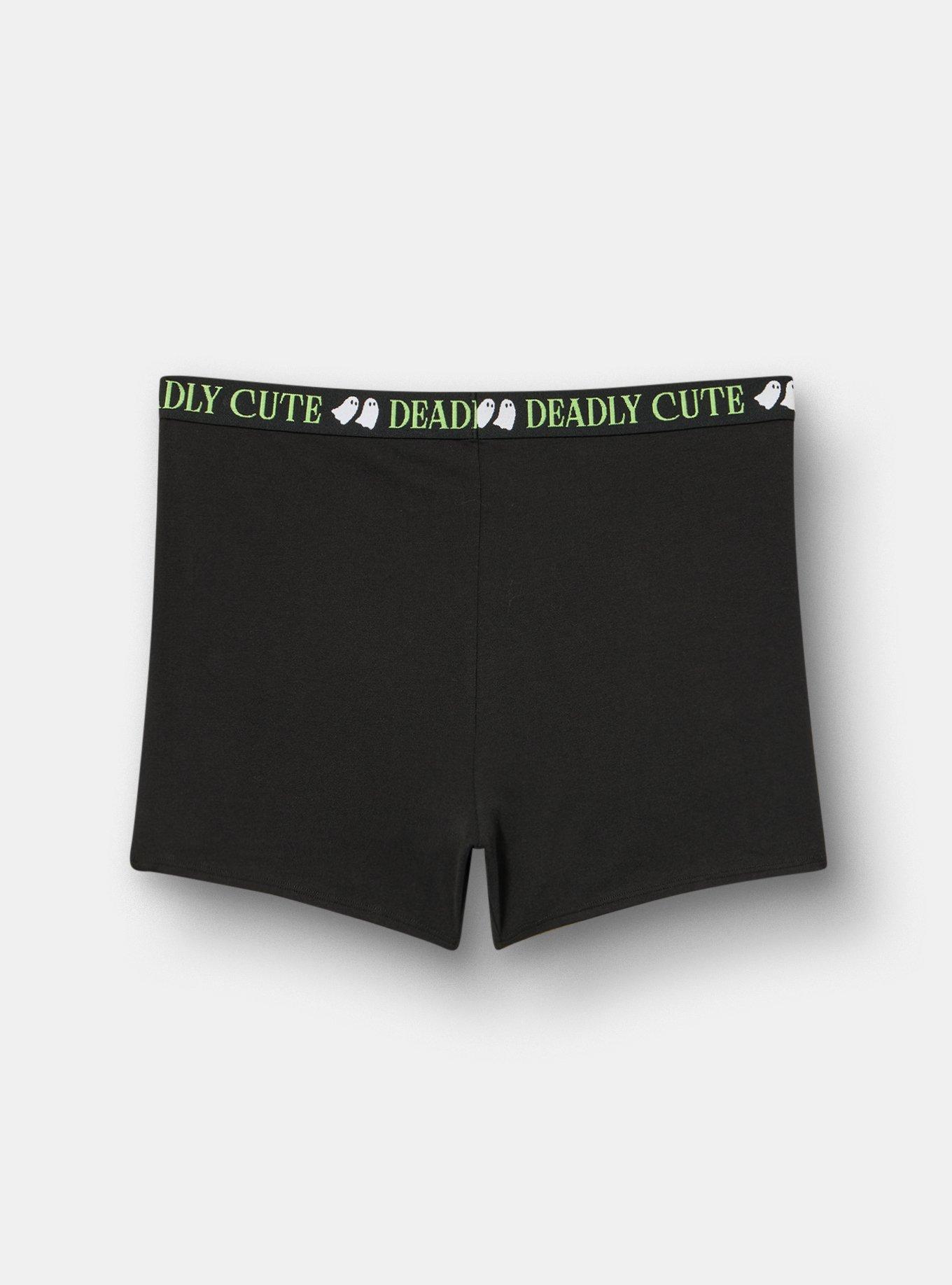 Cotton High-Rise Shortie Panty, DEADLY CUTE RICH BLACK, alternate