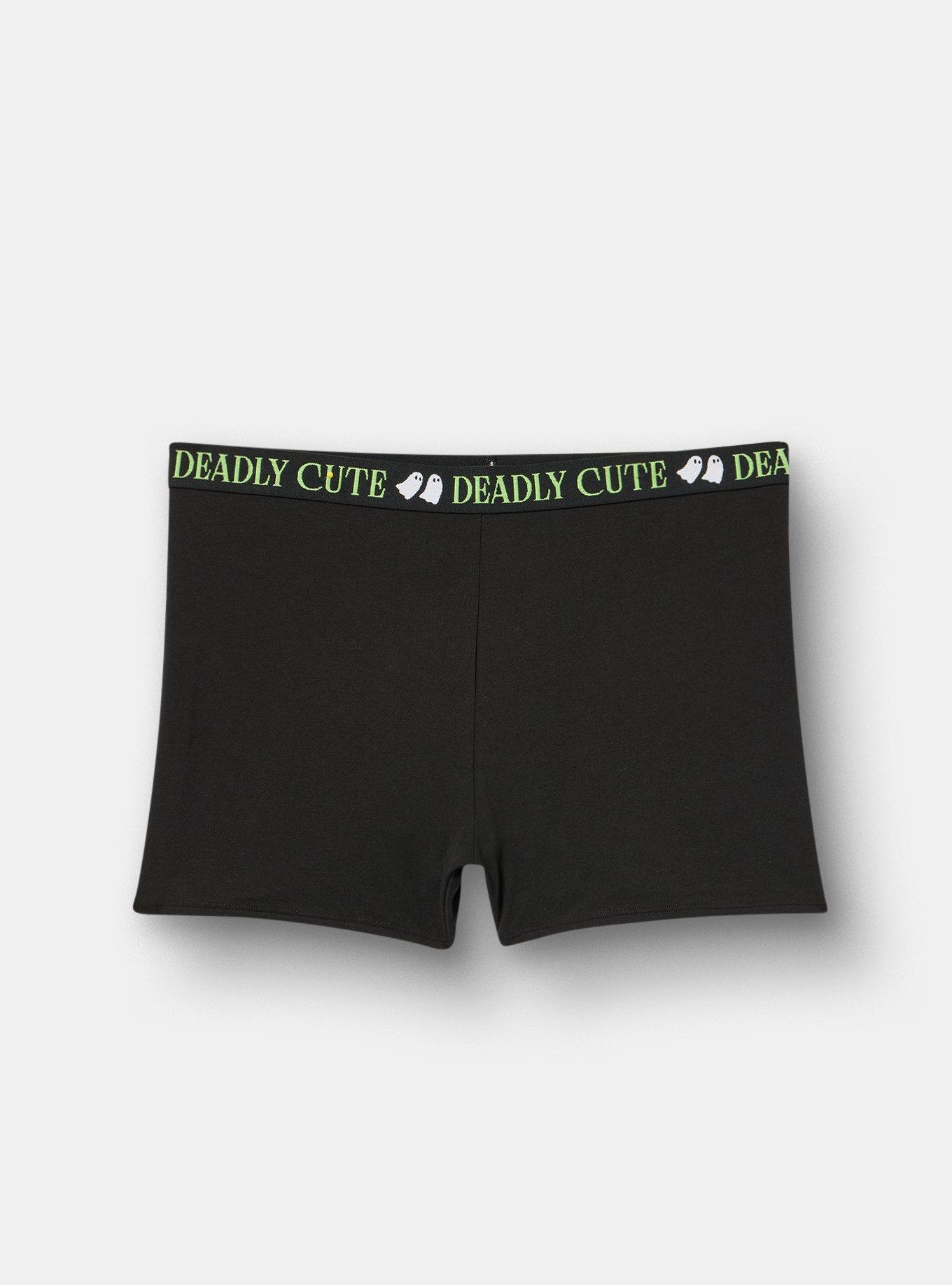 Cotton High-Rise Shortie Panty, DEADLY CUTE RICH BLACK, hi-res