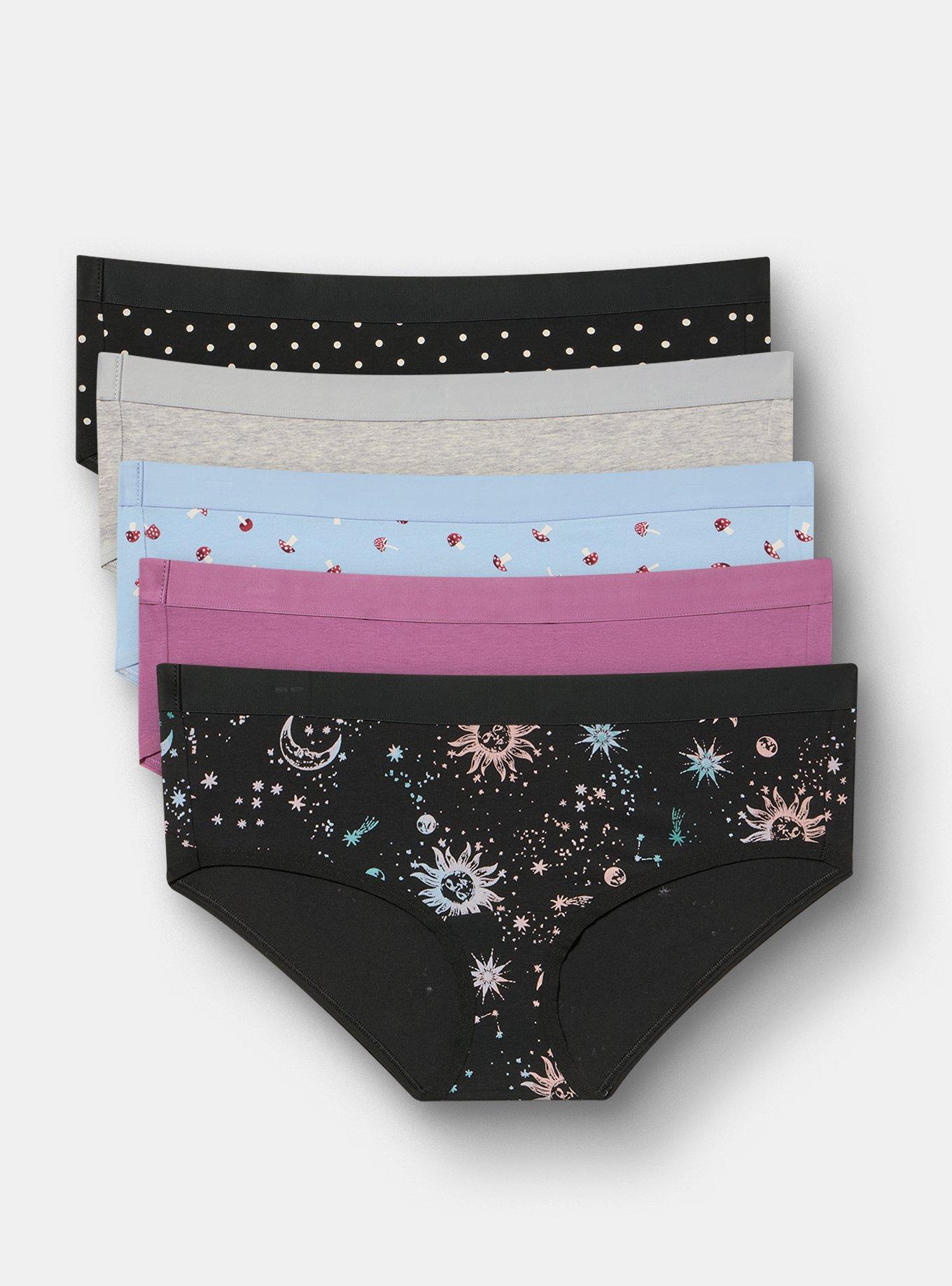 5-Pack Cotton Mid-Rise Hipster Panty, MULTI, hi-res
