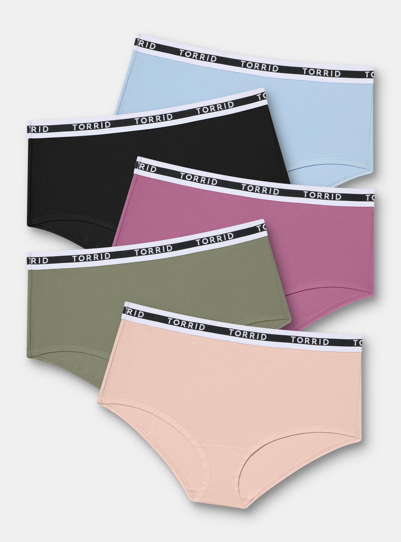5-Pack Cotton Logo Brief Panty, MULTI, hi-res