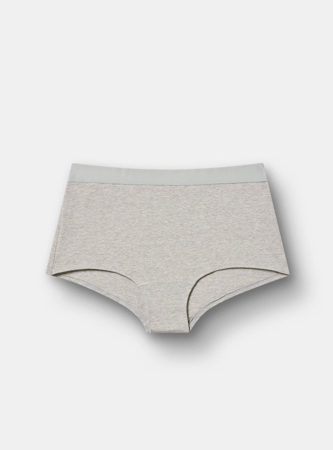 Plus Size 5-Pack Mid-Rise Cotton Boyshort Panty, MULTI, alternate