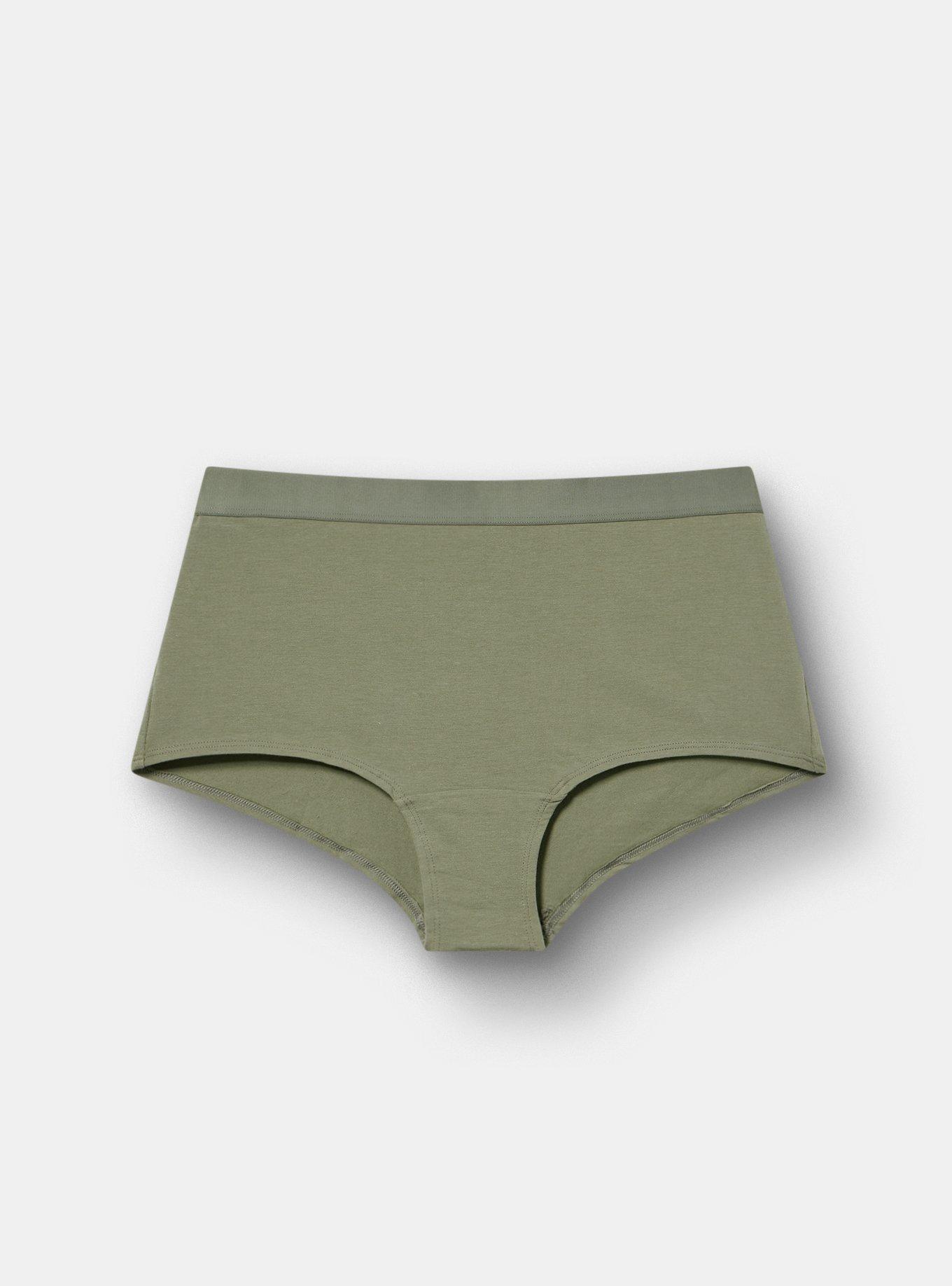 Plus Size 5-Pack Mid-Rise Cotton Boyshort Panty, MULTI, alternate