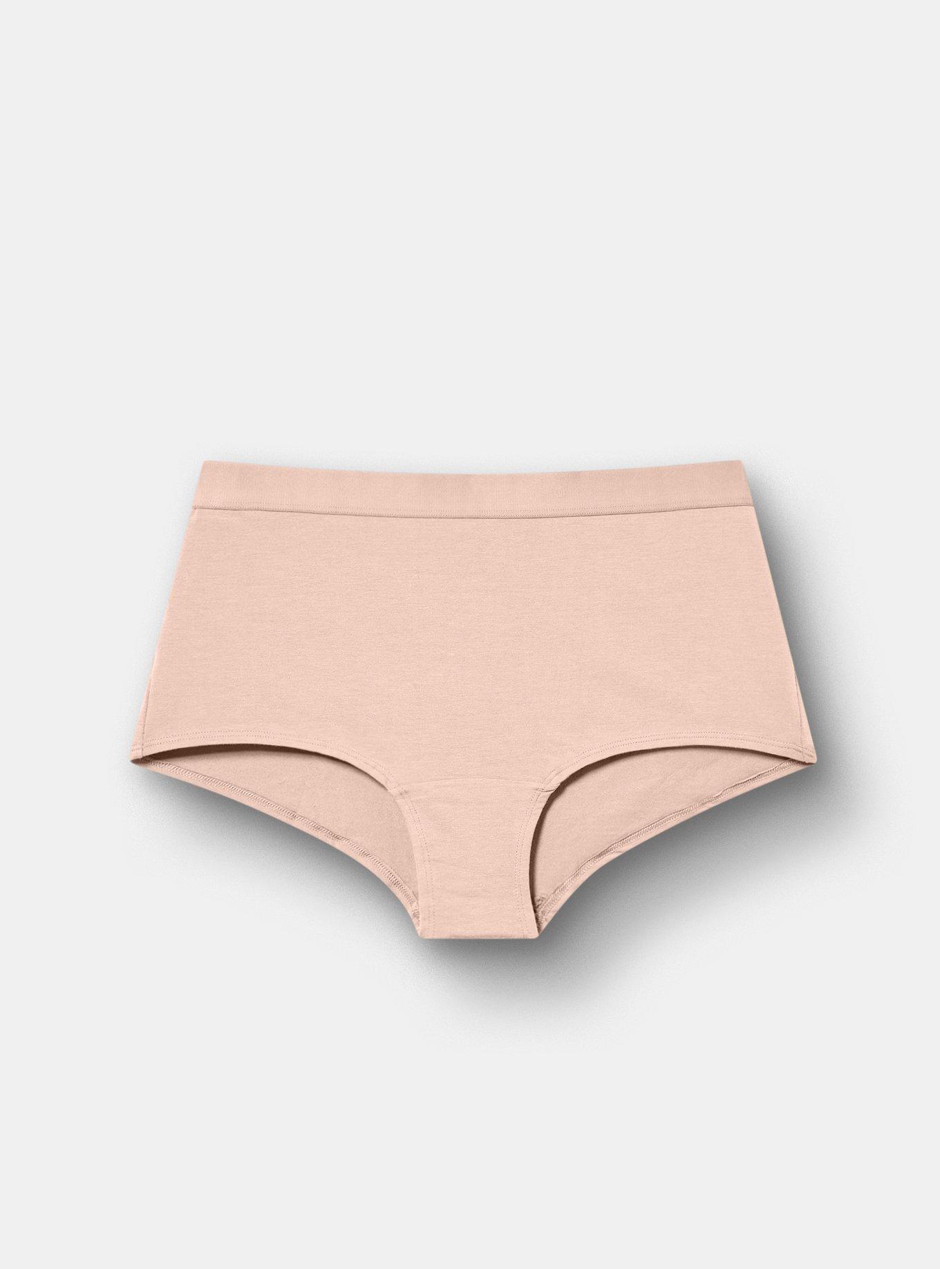 Plus Size 5-Pack Mid-Rise Cotton Boyshort Panty, MULTI, alternate